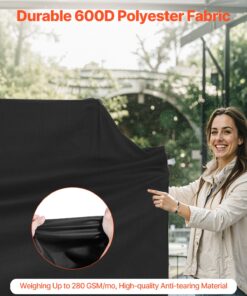 Outdoor Gas Grill Cover with Sun Protection & Windproof Straps