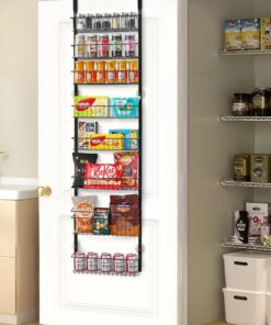 VEVOR 8-Tier Adjustable Over-the-Door Storage Rack – Steel Hanging Organizer with 8 Baskets for Kitchen