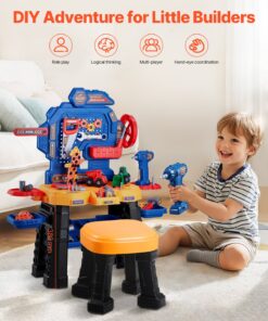 Realistic Tools & Stool – Educational DIY Playset for Ages 3+