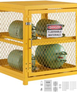 VEVOR Horizontal Gas Cylinder Storage Cabinet for 4x15kg Propane Tanks