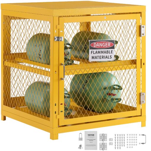 VEVOR Horizontal Gas Cylinder Storage Cabinet for 4x15kg Propane Tanks
