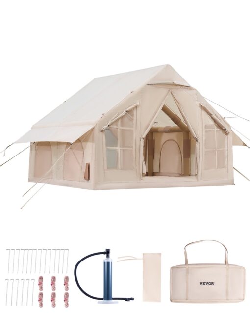 VEVOR Inflatable Glamping Tent for 4 6 People