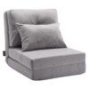 VEVOR pelēks pārveidojams grīdas dīvāns-gulta, 5 pozīciju regulējama atzveltne