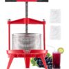 VEVOR 9L Manual Fruit Wine Press  Stainless Steel Juice Extractor for Wine