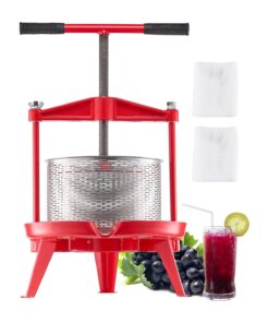 VEVOR 9L Manual Fruit Wine Press – Stainless Steel Juice Extractor for Wine