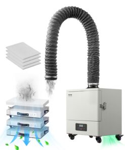 VEVOR lodēšanas dūmu nosūcējs 459 m³/h 280W ar 4 pakāpju filtrāciju un 10 ātrumu tālvadību dūmu un putekļu noņemšanai