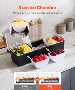 Ice Cooled Food Tray for Outdoor & Indoor Use