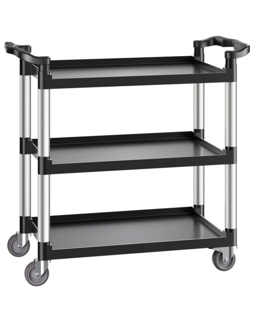 VEVOR Heavy Duty 3 Tier Utility Cart with Wheels