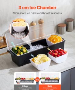 Ice-Cooled Food Tray for Outdoor & Indoor Use