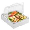 Stainless Steel Buffet Food Display Container with Lid  3 Ice Trays