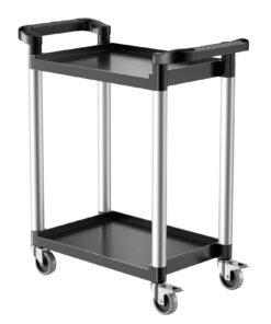 VEVOR 2-Tier Heavy Duty Utility Cart with Wheels