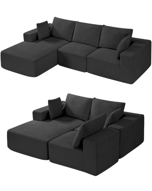VEVOR Modular L Shaped Sectional Sofa with Chaise