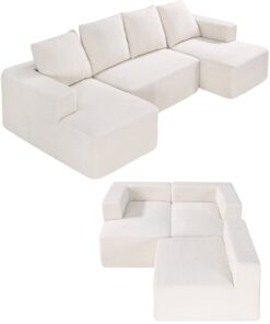 VEVOR U-Shaped Modular Sectional Sofa with Chaise