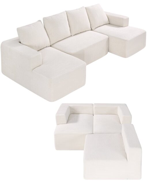VEVOR U Shaped Modular Sectional Sofa with Chaise