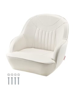 VEVOR White PVC Leather Captain Boat Seat with High Backrest