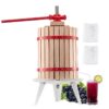 VEVOR 18L Manual Fruit Wine Press with Beechwood Basket  Filter Bags  Juice  Wine Maker for Home