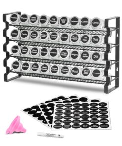 VEVOR 4-Tier Spice Rack Organizer with 36 Glass Jars