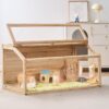 VEVOR Wooden Hamster Cage 102 cm  Transparent Acrylic Habitat for Small Rodents