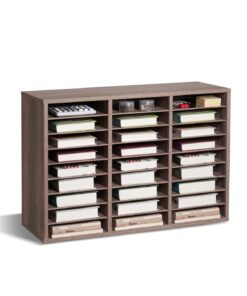 VEVOR 27-Compartment Wooden Document Organizer