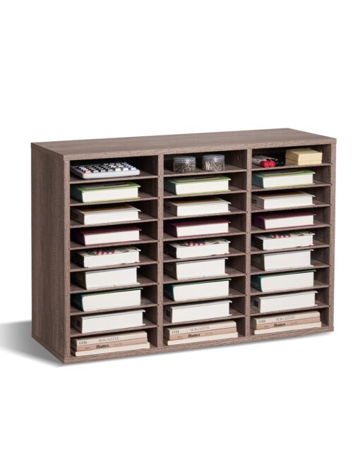 VEVOR 27 Compartment Wooden Document Organizer