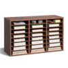 VEVOR Wooden Literature Organizer with 24 Removable Compartments