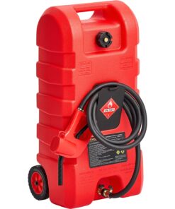 VEVOR 57L Portable Fuel Caddy with Gravity & Hand Pump – Durable HDPE Gasoline/Diesel Tank for Outdoor & Vehicle Use