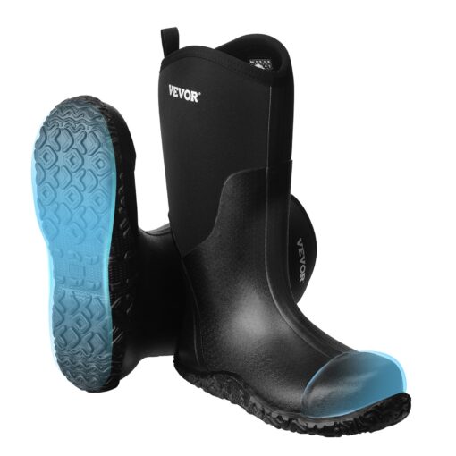 VEVOR Mens Steel Toe Rubber Work Boots