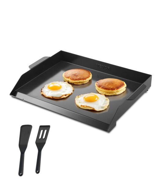 VEVOR 56x41 cm Flat Top Carbon Steel Griddle Pan for BBQ