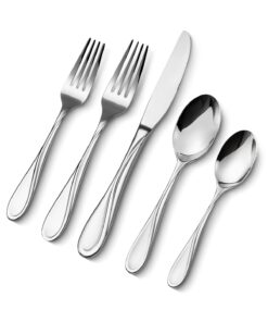 VEVOR 65-Piece Stainless Steel Cutlery Set for 12 People – Flatware Utensils with Modern Design
