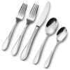 VEVOR 45 Piece Stainless Steel Cutlery Set for 8  Durable Flatware Utensils with Modern Design for Home  Restaurant Use
