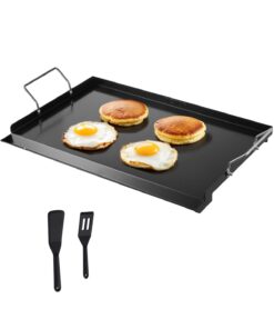 VEVOR 61x41 cm Carbon Steel Flat Top Griddle – Universal BBQ Grill Pan for Gas
