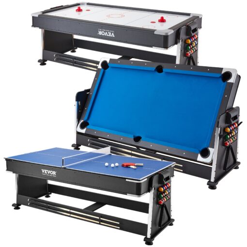 VEVOR 3 in 1 Rotating Multi Game Table Pool