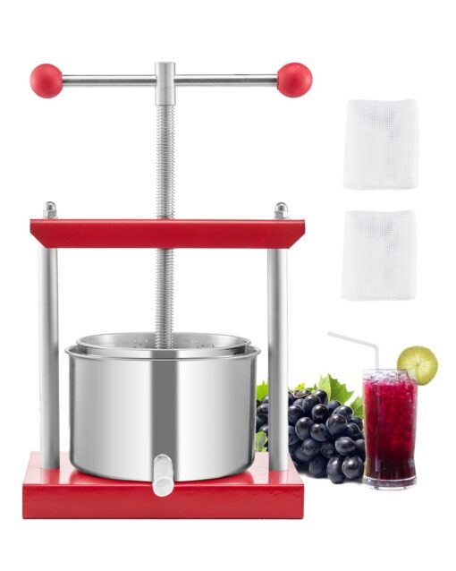VEVOR Manual Stainless Steel Fruit Wine Press
