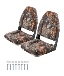 VEVOR Folding High Back Boat Seat with Camouflage Cushion