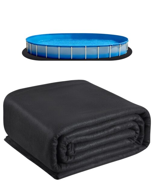VEVOR 366x732 m Oval Pool Liner Pad Extra Thick Ground Cloth for Above Ground Pools