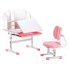 VEVOR Height Adjustable Kids Study Desk  Chair Set with Bookshelf
