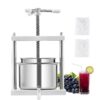 VEVOR 5L Manual Fruit Wine Press  Stainless Steel Juice  Cheese Maker