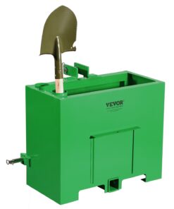 VEVOR Green Steel Ballast Box for Tractor 3-Point Hitch Cat 1