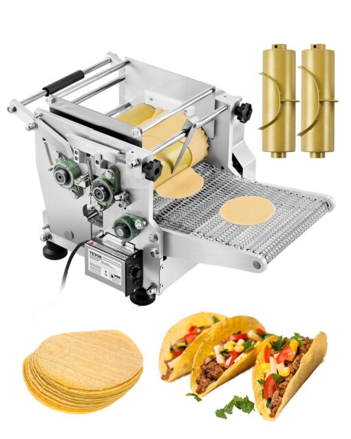 VEVOR Automatic Electric Tortilla Maker with 100150 mm Rollers