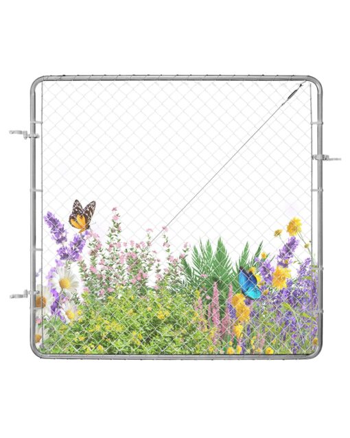 VEVOR Adjustable Chain Link Fence Gate 61 x 178 x 183 cm for GardenYard