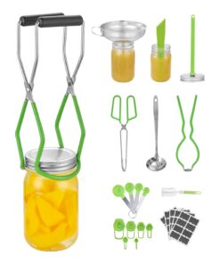 VEVOR 9-Piece Stainless Steel Water Bath Canning Starter Kit with Tools & Accessories – Heat-Resistant & Dishwasher Safe