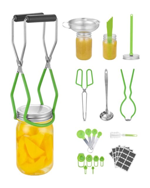 VEVOR 9 Piece Stainless Steel Water Bath Canning Starter Kit with Tools Accessories Heat Resistant Dishwasher Safe
