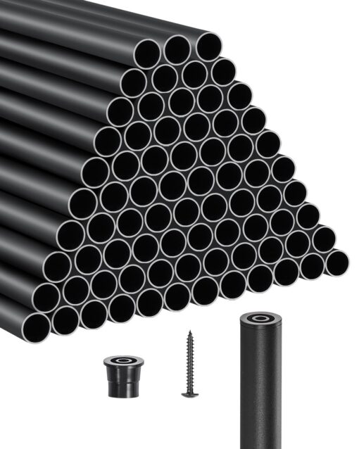 VEVOR 101 Pack 81 cm Aluminum Stair Balusters with Screws Rail Caps Rust Proof Metal Spindles for IndoorOutdoor Use