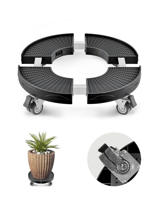 VEVOR Adjustable Round Trash Can Dolly with Wheels