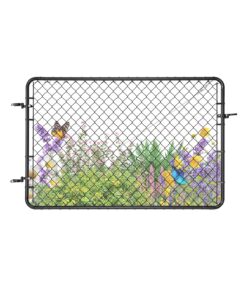 VEVOR Adjustable Chain Link Fence Gate 61x183 cm to 183x183 cm