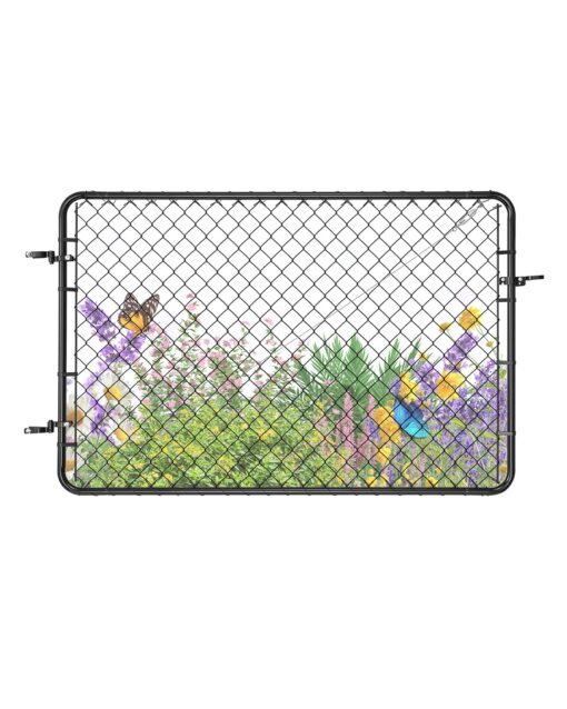 VEVOR Adjustable Chain Link Fence Gate 61x183 cm to 183x183 cm