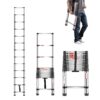 VEVOR 374m Telescoping Stainless Steel Extension Ladder
