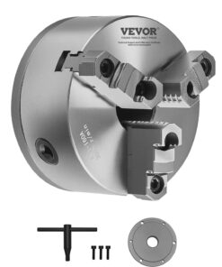 VEVOR 160 mm 3-žokļu pašcentrējošs virpas patrona ar M38x2 stiprinājuma plāksni metālapstrādei un frēzēšanai