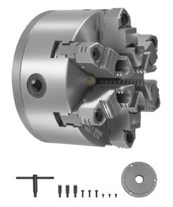 VEVOR 160 mm 6-Jaw Self-Centering Lathe Chuck with D1-4 Cam Lock Plate