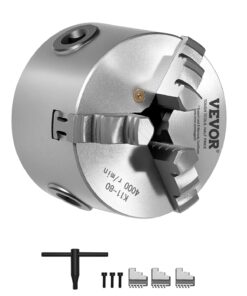 VEVOR 80 mm 3-Jaw Self-Centering Lathe Chuck for Metalworking